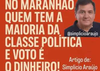 No Maranhão, quem tem a maioria da classe política e voto é o dinheiro!
