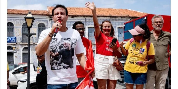 Ato contra projetos pró-golpistas no Maranhão tem participação exclusiva de Felipe Camarão entre pré-candidatos
